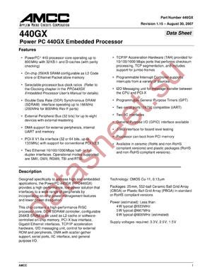 PPC440GX-3RF800CZ datasheet  