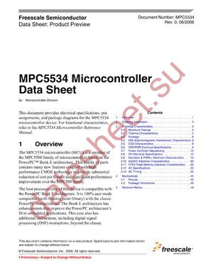 PPC5534MVF66R2 datasheet  