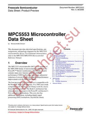 PPC5553AVF132 datasheet  