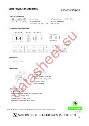 PSB0605390KZF datasheet  