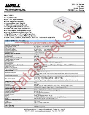 PSS-320-48 datasheet  