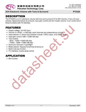 PT2329_10 datasheet  