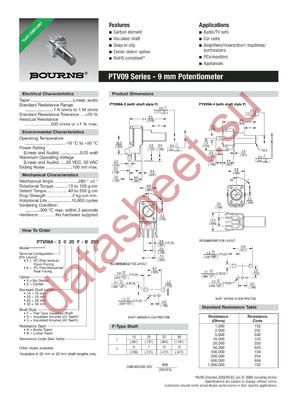 PTV09A-2220S-A102 datasheet  