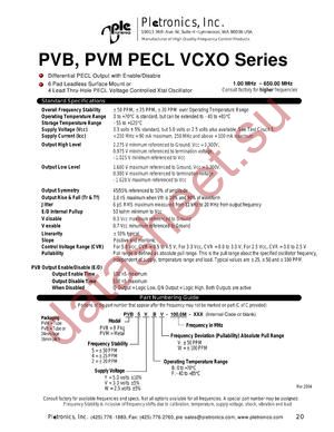PVB2WFV datasheet  