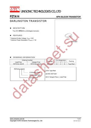 PZTA14L-AA3-R datasheet  