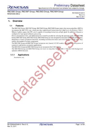 R5F21568EJFP datasheet  