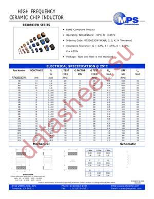 R7X0603CW-101N datasheet  