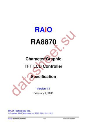 RA8870 datasheet  