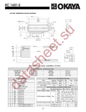 RC1601-E datasheet  