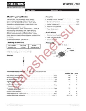 RHRP860_11 datasheet  