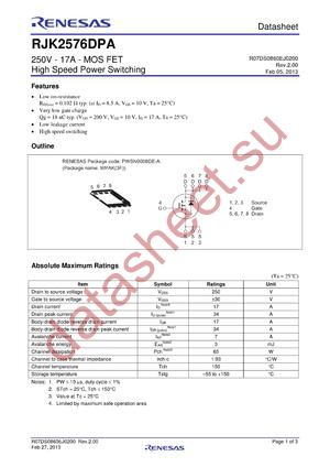 RJK2576DPA-00J5A datasheet  