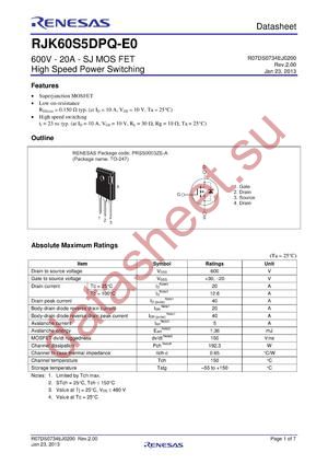 RJK60S5DPQ-E0_13 datasheet  