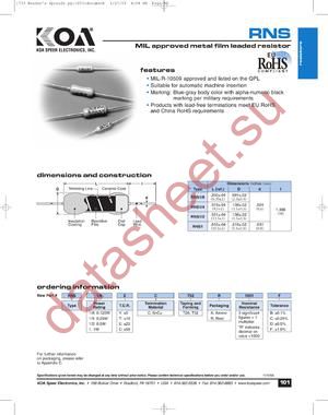 RNS1CCT26A1001F datasheet  