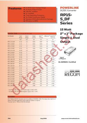 RP15-4805SFP datasheet  