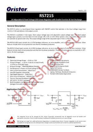 RS7215-33UHFEJP datasheet  