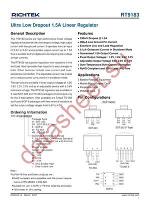 RT9183H-12GG datasheet  