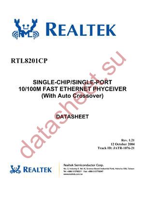 RTL8201CP-VD-LF datasheet  