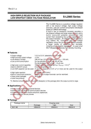 S-L2985A21-H4T1 datasheet  