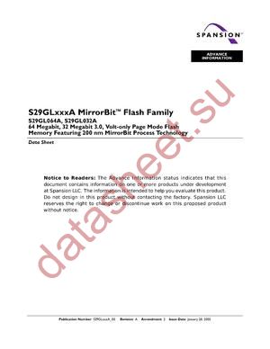 S29GL032A10FFIR32 datasheet  