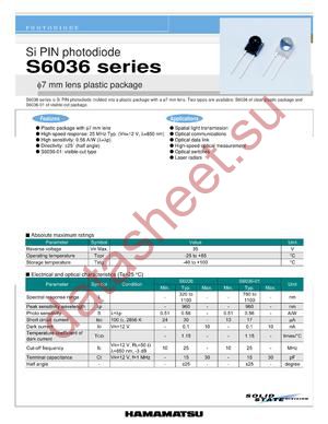 S6036-01 datasheet  