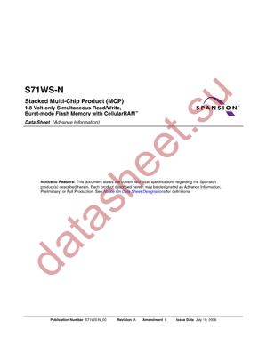 S71WS128NB0 datasheet  