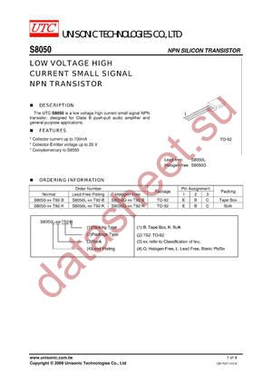 S8050L-XX-T92-B datasheet  