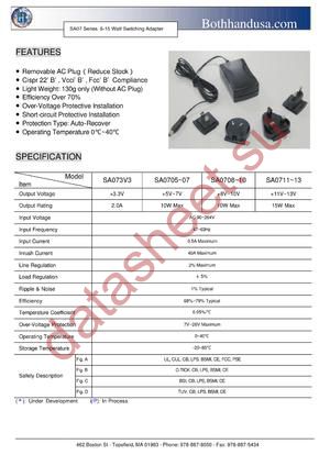 SA0707 datasheet  