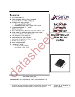 SA25C020LEMNX datasheet  