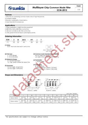 SCM-2M2012-471JT datasheet  