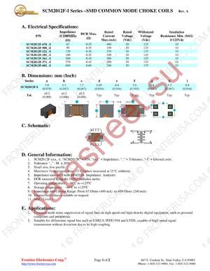 SCM2012F-121M-I-LF datasheet  