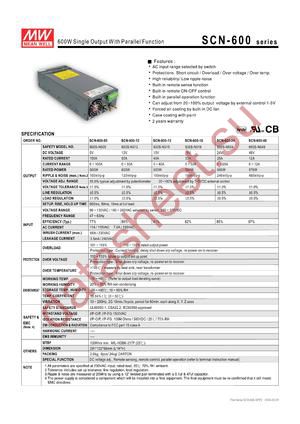SCN-600-18 datasheet  