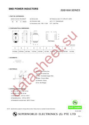 SDB1608150MZF datasheet  