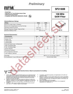 SF2190B datasheet  