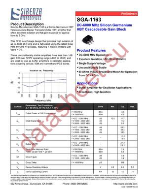 SGA-1163-TR1 datasheet  