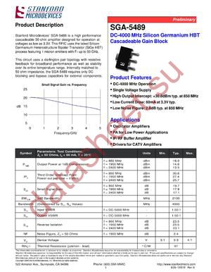 SGA-5489 datasheet  