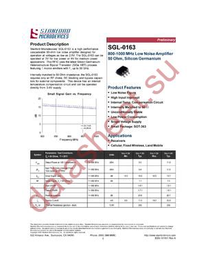 SGL-0163 datasheet  