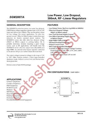 SGM2007-1.8XN5/TR datasheet  