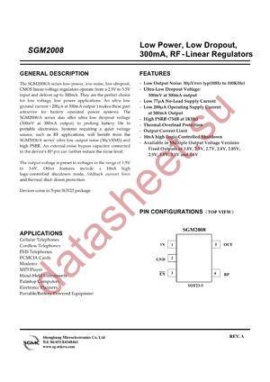 SGM2008-1.8XN5/TR datasheet  