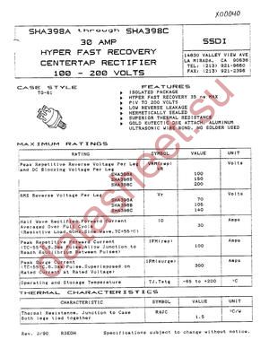 SHA398A datasheet  