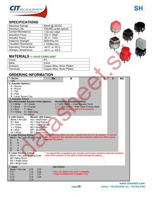 SHAL1 datasheet  