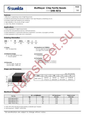 SHB-1M4516-600 datasheet  