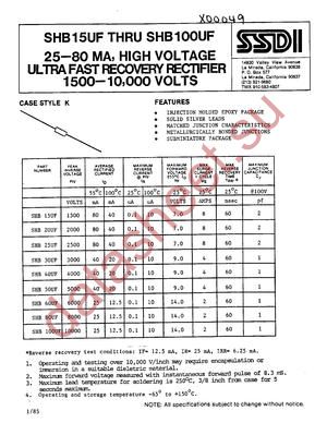 SHB100UF datasheet  