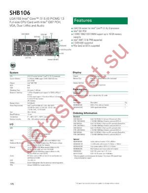 SHB106PGGA datasheet  