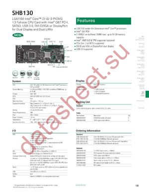 SHB130 datasheet  