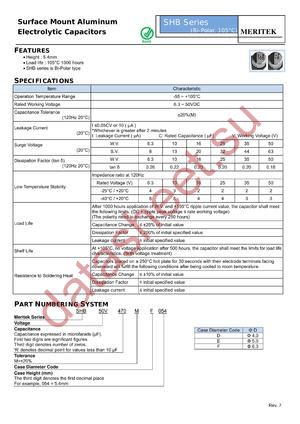 SHB50V470MF054 datasheet  