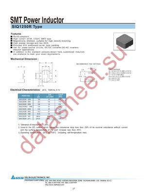 SIQ1250R datasheet  