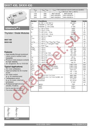 SKKH430-16EH4 datasheet  