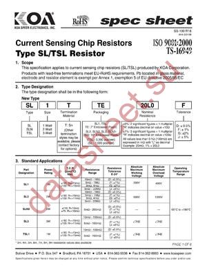 SL2TTED20L0J datasheet  