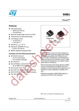 SMBJ100ACA datasheet  