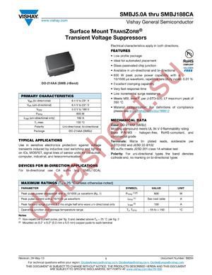 SMBJ50CA-E3 datasheet  